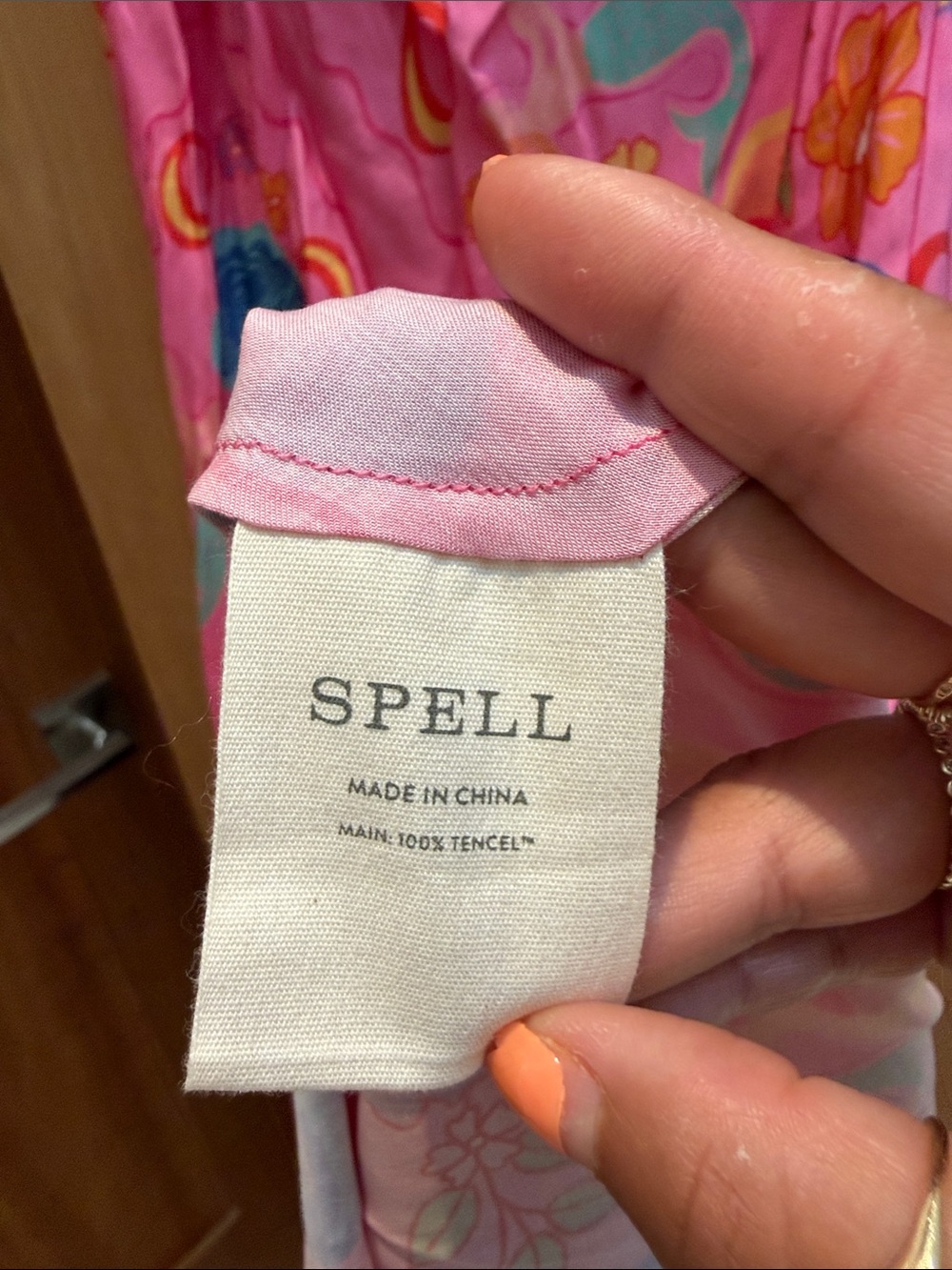 NWOT Spell Strapless Pink Aquarius mermaid Midi Dress - Picture 7 of 7